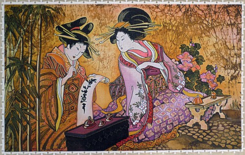 Geisha Japan Batic - Гейши. Япония. Батик, 1000 - пазл.jpg