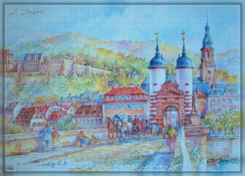 80. Heidelberg, Schloss, Alte Brucke und Heiliggeistkirche, 1000 шт_1.jpg