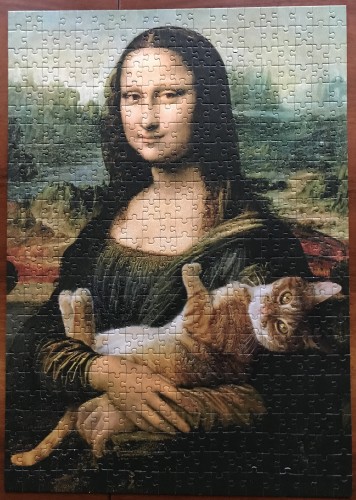 Trefl. Mona Lisa and Purring Kitty. Мона Лиза с котом. 500. Арт. 37264.JPG