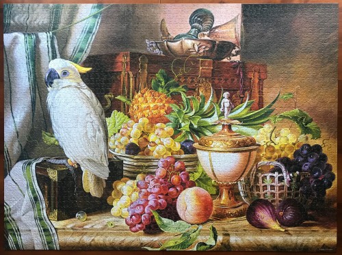 Castorland. Copy of Still Life with Fruit and Cockatoo, Josef Schuster. Натюрморт с фруктами и какаду, Джозеф Шустер. 3000. Арт. С-300143.JPG