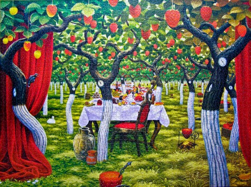 Jacek Yerka. Wild Strawberries Orchard # Земляничные деревья, 3000 (С-300129).jpg
