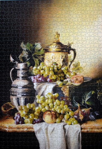 Castorland Quiet life with grapes and Jugs by Josef Borsos  Натюрморт с виноградом, 1000 (С-101436).jpg