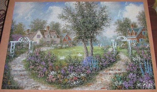 Arbears in the Garden by Dennis Lewan 750 RoseArt The Puzzle Collection.JPG