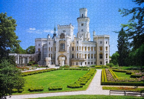 Hluboka castle # Замок Глубока-над-Влтавой, Чехия, 1000 (Castorland C-102167).jpg
