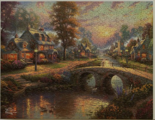 Ceaco, Sunset on Lamplight Lane, Thomas Kinkade, 500