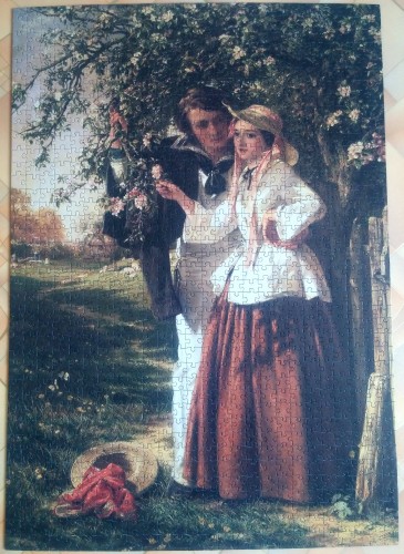 Mondo Puzzle. Lovers under a blossom tree.jpg