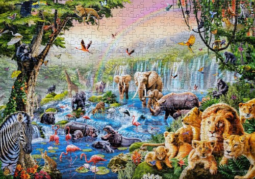 Jungle River # Река Джунглей, 500 (Castorland B-52141).jpg