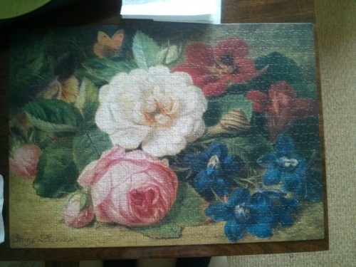 Step puzzle 1000 (Russian museum collection - Bouquet of flowers with a snail) -10.2017.jpg