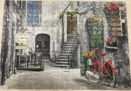 Castorland. Charming Alley with red bicycle. Очаровательная аллея с красным велосипедом. Арт. В-53339.JPG